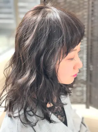 ミディアム 福元 保雄のヘアスタイル