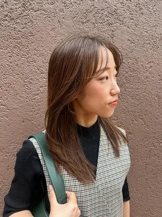 ミディアム カラー 似合わせカット /パーマ岡本淳平のヘアスタイル