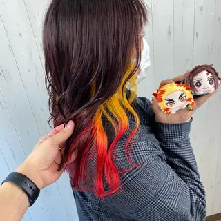 ショート カラー ヘアアレンジ ウルフカット 渋谷の人のヘアスタイル