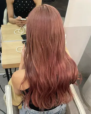 ロング カラー 💚色落ちまで可愛い 髪質改善カラーゆうまのヘアスタイル