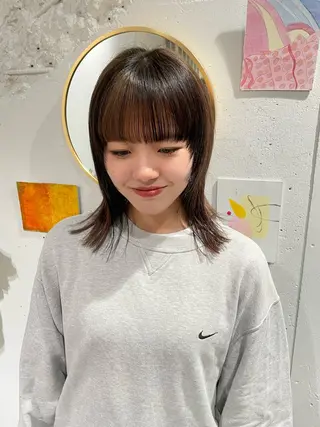 セミロング カラー yearn所属・naho✂︎bob/ layerのヘアスタイル