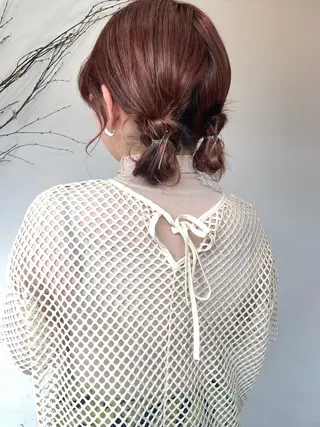 セミロング ヘアアレンジ silo所属・silo MOKA 顔周りカット🦦のヘアスタイル