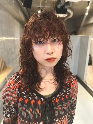 セミロング パーマ 斎藤祐樹 /レイヤー/パーマのヘアスタイル