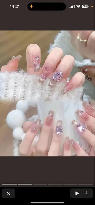 セミロング Hanaai Salon新大久保店のネイルデザイン