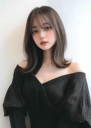 ミディアム カラー カット特化 いくたのヘアスタイル