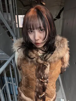 セミロング カラー yuuna/ ハッシュカット🎀のヘアスタイル