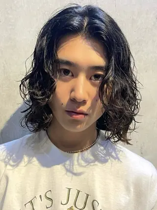 ミディアム パーマ メンズ fifth天神大名Ⅱ所属・fifth天神 パーマ特化/石橋航海のヘアスタイル