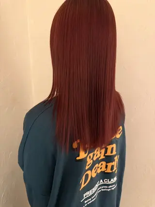 ロング カラー 須藤　優真 レイヤーボブ　ウルフのヘアスタイル