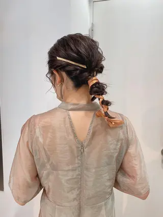 ミディアム カラー ヘアアレンジ ブリーチなしカラー/ 髪質改善/寺門束のヘアスタイル