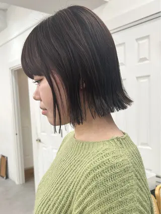 ミディアム カラー レイヤーボブ/ 艶カラー/サナ🌼のヘアスタイル