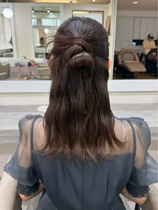 ミディアム ヘアアレンジ 韓国風パーマ/耳つぼ ヘアセット/みづきのヘアスタイル