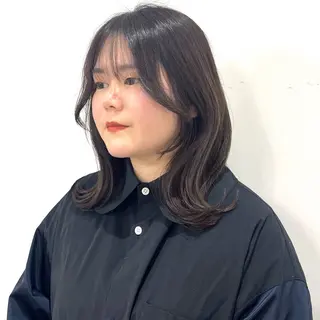 ミディアム カラー 無料カットモデル ユナのヘアスタイル