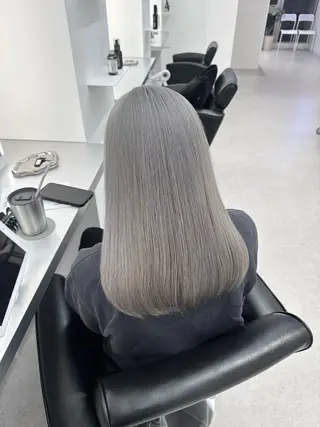 セミロング カラー ブリーチ/艶カラー 💎koharu💎のヘアスタイル