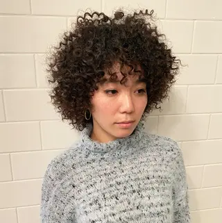 ミディアム カラー パーマ ヘアアレンジ キッズ ネイル マツエク・マツパ 中元 淳のヘアスタイル