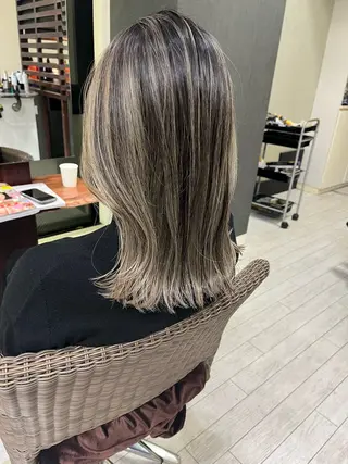 セミロング カラー ママ美容師 ＊ヒマワリのヘアスタイル