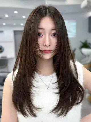 セミロング 映える顔まわり/前髪 特化 💗 ユキマのヘアスタイル