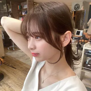 セミロング カラー 顔周り/くびれヘア 韓国ヘア💕風間るなのヘアスタイル