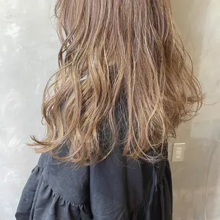 ロング カラー 梅田美容室 山崎海波のヘアスタイル