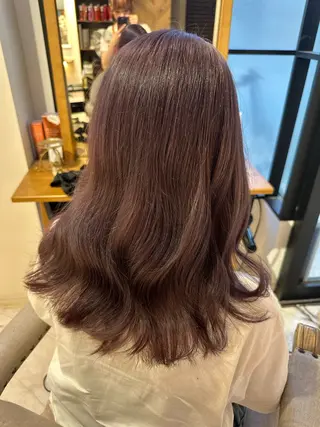 セミロング 🍒しの🍒 透明感カラー/カットのヘアスタイル