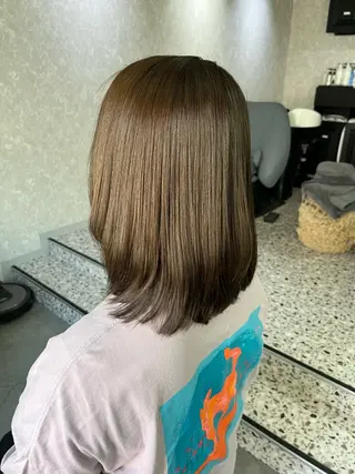 ミディアム カラー 池田 真衣のヘアスタイル