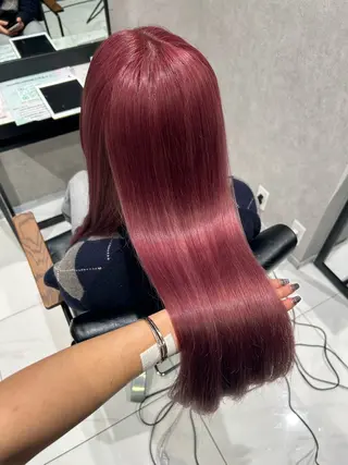 ロング カラー 透明感カラー💙 束感まつげ🪼海月のヘアスタイル