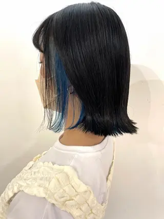 ミディアム カラー 佐藤 梨里花 ❤︎のヘアスタイル