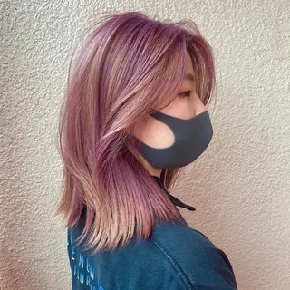 ミディアム カラー SALOWIN 新宿三丁目EAST所属・韓国レイヤー🇰🇷 layercut✂️のヘアスタイル