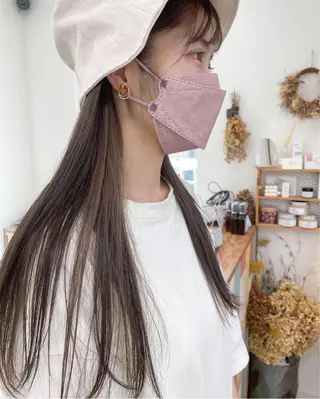 ロング カラー milk所属・キノシタ マユのヘアスタイル