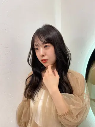 ロング 愛莉/ラベンダー/ ベージュ/ブラウンのヘアスタイル