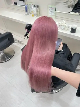 ロング 🎀🫧透明感 ピンクラベンダー💟のヘアスタイル