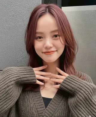 ミディアム カラー 磯田 拳のヘアスタイル