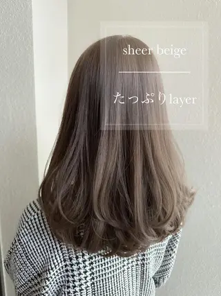 セミロング カラー ヘアアレンジ topstylist 芳賀みなみのヘアスタイル