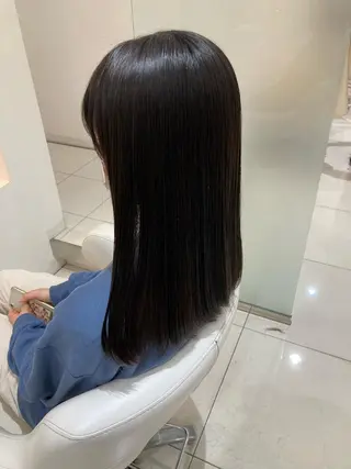 セミロング 田中 あかねのヘアスタイル
