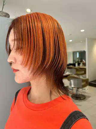 ミディアム カラー 🦖ミニボブ/ボブ /MOEKA🦕のヘアスタイル