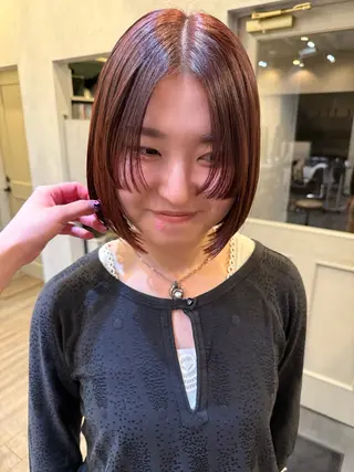 ショート 暖色、透明感カラー/ 花🌼のヘアスタイル