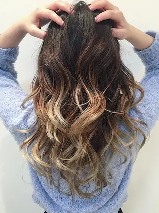 ロング カラー レイヤーカット/艶髪 🎀笠原 優花🎀のヘアスタイル