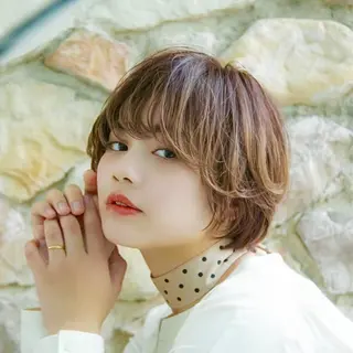 ショート レイヤー/パーマ/ 艶カラー/💚千琴のヘアスタイル