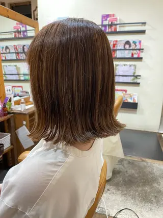 ミディアム 女性理容師 さちのヘアスタイル