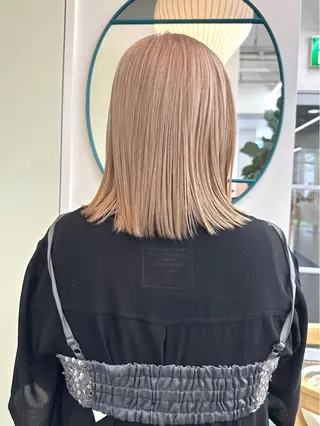 ミディアム カラー ボブ/レイヤー/ケア パーマ/リュウタのヘアスタイル