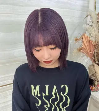 ミディアム カラー elubylovis mana💜のヘアスタイル