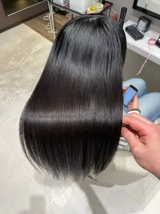 ロング パーマ k-twoたき✨艶感 カラー/美髪矯正のヘアスタイル