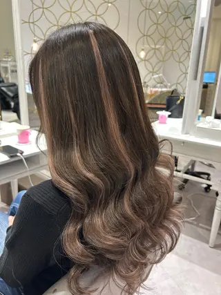 ロング カラー ヘアアレンジ alpha. カラーエクステ下妻のヘアスタイル