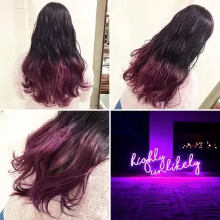 ロング カラー "PEPPU "所属・派手髪、ハイトーン ショートヘアShinのヘアスタイル