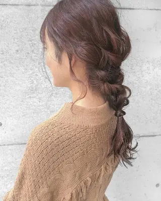 ヘアアレンジ ロング カラー 南堀江 möwen ( メーヴェ )所属・mowen RUIのヘアスタイル