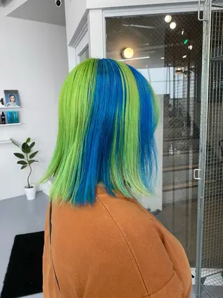ミディアム カラー cashel fukaのヘアスタイル