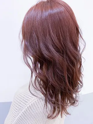 セミロング カラー 小島 脩のヘアスタイル