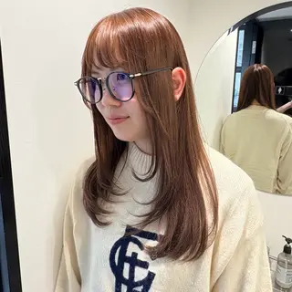 ロング カラー ❣️星野のあ❣️ 優しいダブルブリーチのヘアスタイル