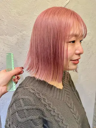 ミディアム カラー 暖色カラー/ブリーチ /かしむらゆうかのヘアスタイル