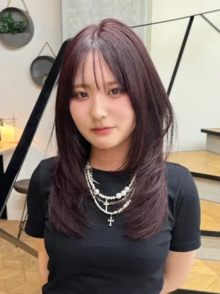 ミディアム カラー ヴェリーテ所属・🎀仙台/ワンカラー /ありさ🎀のヘアスタイル