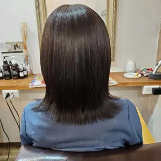 ミディアム カラー フリーランス所属・韓国ヘア レイヤー くびれヘアMATSUのヘアスタイル